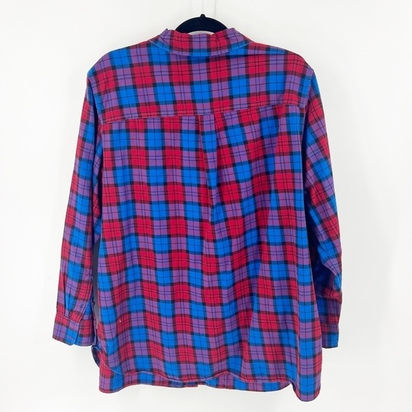 ✅ Talbots Long Sleeve Button Down Casual Flannel Checkered Shirt Top SIZE 2X - Picture 3 of 4